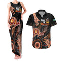 NAIDOC Week 2024 Personalised Couples Matching Tank Maxi Dress and Hawaiian Shirt Aboriginal Hand Stencils