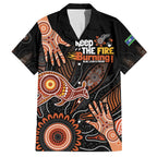 NAIDOC Week 2024 Personalised Family Matching Long Sleeve Bodycon Dress and Hawaiian Shirt Aboriginal Hand Stencils