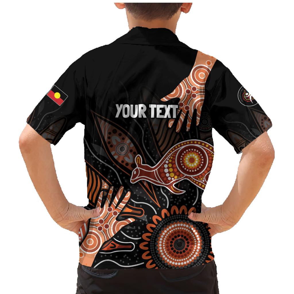 NAIDOC Week 2024 Personalised Family Matching Mermaid Dress and Hawaiian Shirt Aboriginal Hand Stencils