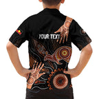 NAIDOC Week 2024 Personalised Family Matching Off Shoulder Maxi Dress and Hawaiian Shirt Aboriginal Hand Stencils