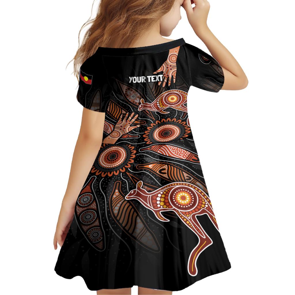 NAIDOC Week 2024 Personalised Family Matching Off Shoulder Maxi Dress and Hawaiian Shirt Aboriginal Hand Stencils