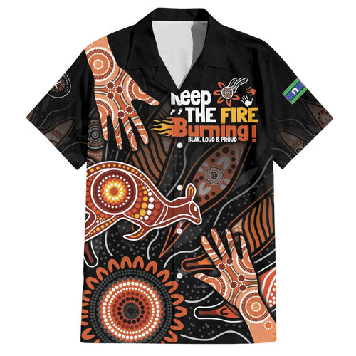 NAIDOC Week 2024 Personalised Family Matching Short Sleeve Bodycon Dress and Hawaiian Shirt Aboriginal Hand Stencils