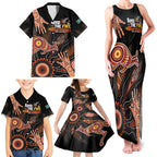 NAIDOC Week 2024 Personalised Family Matching Tank Maxi Dress and Hawaiian Shirt Aboriginal Hand Stencils