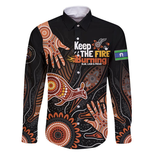 NAIDOC Week 2024 Personalised Family Matching Tank Maxi Dress and Hawaiian Shirt Aboriginal Hand Stencils