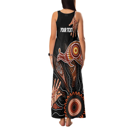 NAIDOC Week 2024 Personalised Family Matching Tank Maxi Dress and Hawaiian Shirt Aboriginal Hand Stencils