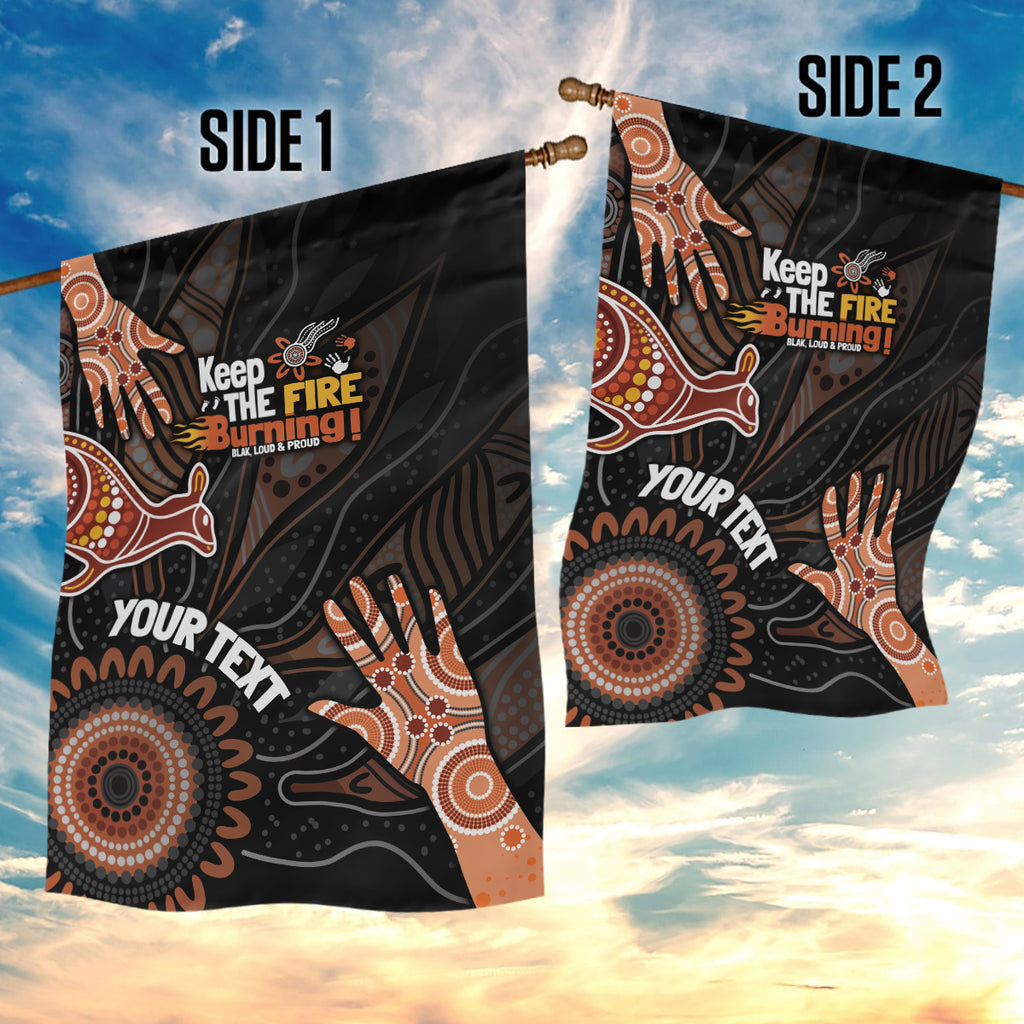 NAIDOC Week 2024 Personalised Garden Flag Aboriginal Hand Stencils