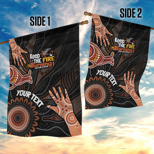 NAIDOC Week 2024 Personalised Garden Flag Aboriginal Hand Stencils