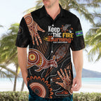 NAIDOC Week 2024 Personalised Hawaiian Shirt Aboriginal Hand Stencils