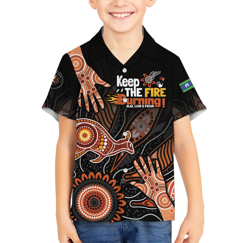NAIDOC Week 2024 Personalised Hawaiian Shirt Aboriginal Hand Stencils