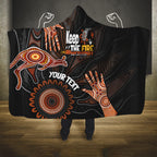 NAIDOC Week 2024 Personalised Hooded Blanket Aboriginal Hand Stencils