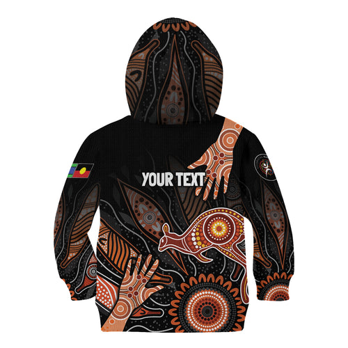NAIDOC Week 2024 Personalised Kid Hoodie Aboriginal Hand Stencils