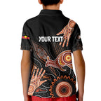 NAIDOC Week 2024 Personalised Kid Polo Shirt Aboriginal Hand Stencils