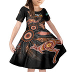 NAIDOC Week 2024 Personalised Kid Short Sleeve Dress Aboriginal Hand Stencils