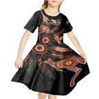 NAIDOC Week 2024 Personalised Kid Short Sleeve Dress Aboriginal Hand Stencils