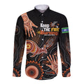 NAIDOC Week 2024 Personalised Long Sleeve Button Shirt Aboriginal Hand Stencils