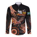 NAIDOC Week 2024 Personalised Long Sleeve Button Shirt Aboriginal Hand Stencils