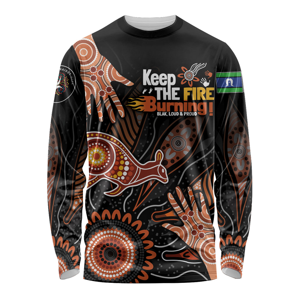 NAIDOC Week 2024 Personalised Long Sleeve Shirt Aboriginal Hand Stencils
