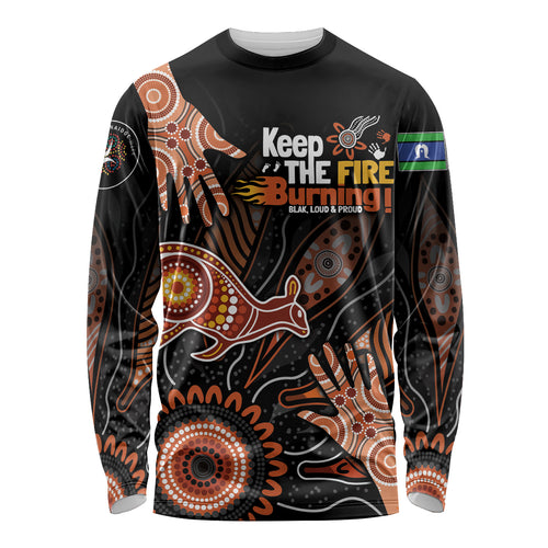 NAIDOC Week 2024 Personalised Long Sleeve Shirt Aboriginal Hand Stencils