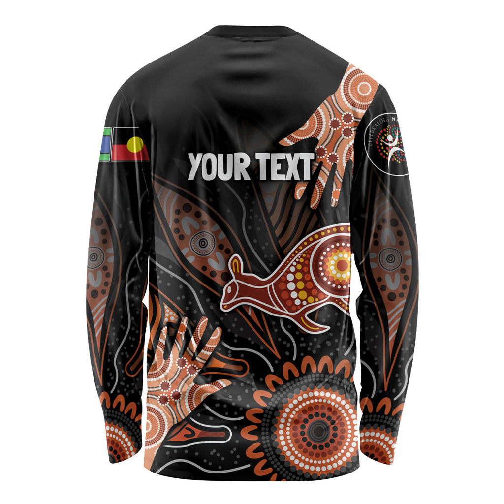 NAIDOC Week 2024 Personalised Long Sleeve Shirt Aboriginal Hand Stencils