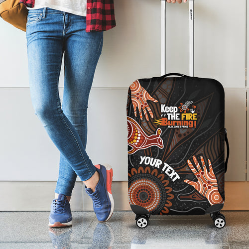NAIDOC Week 2024 Personalised Luggage Cover Aboriginal Hand Stencils