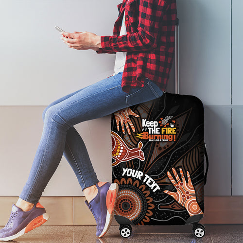 NAIDOC Week 2024 Personalised Luggage Cover Aboriginal Hand Stencils