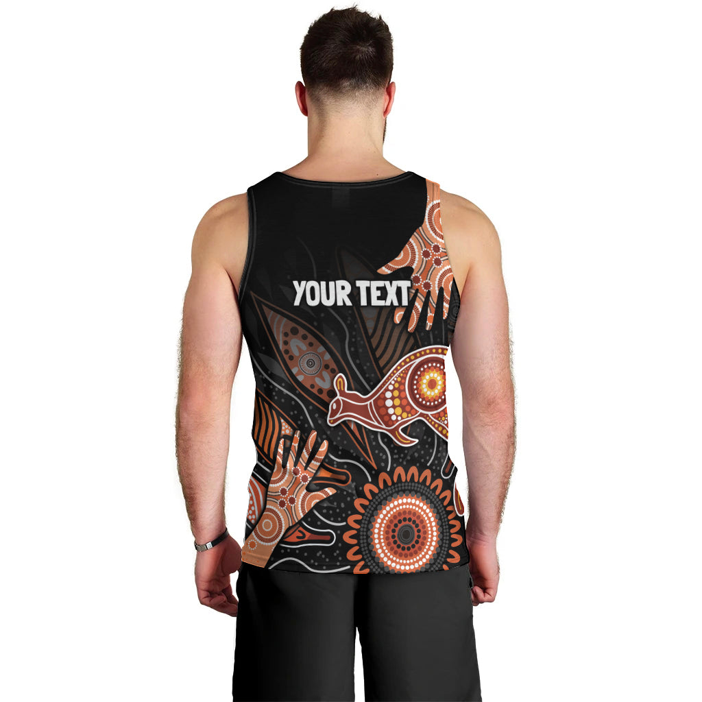 NAIDOC Week 2024 Personalised Men Tank Top Aboriginal Hand Stencils