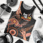 NAIDOC Week 2024 Personalised Men Tank Top Aboriginal Hand Stencils