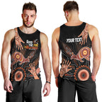 NAIDOC Week 2024 Personalised Men Tank Top Aboriginal Hand Stencils