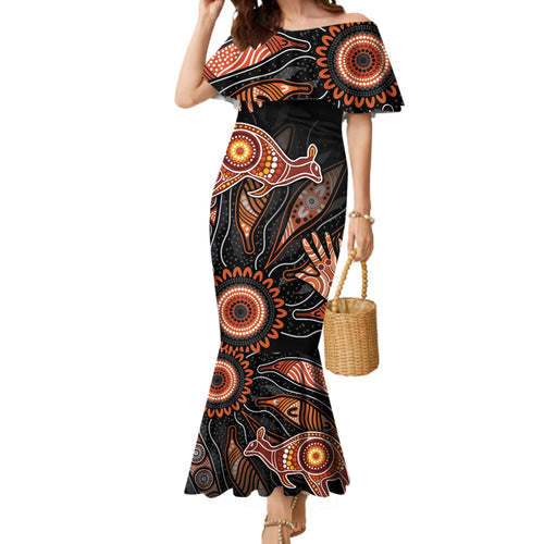 NAIDOC Week 2024 Personalised Mermaid Dress Aboriginal Hand Stencils