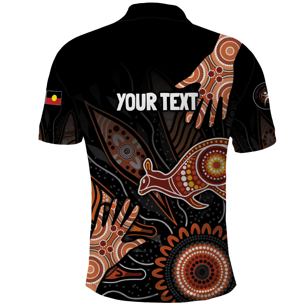 NAIDOC Week 2024 Personalised Polo Shirt Aboriginal Hand Stencils