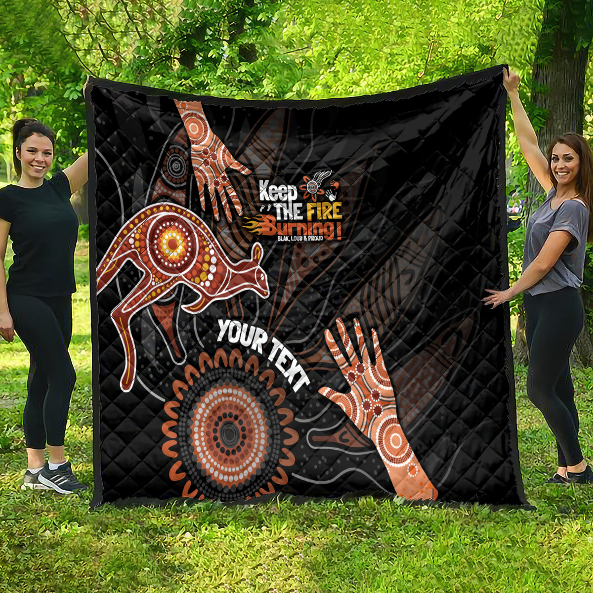 NAIDOC Week 2024 Personalised Quilt Aboriginal Hand Stencils