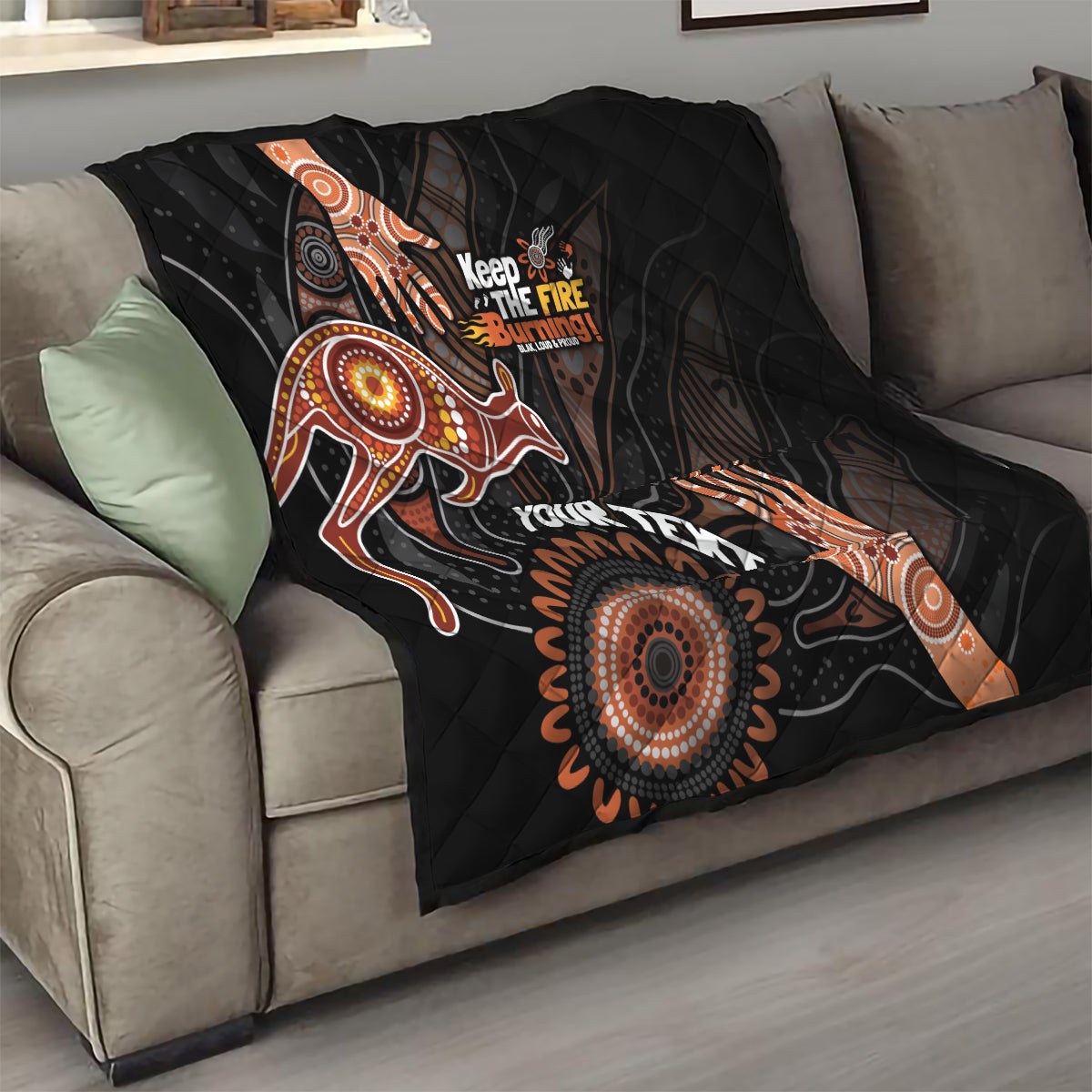 NAIDOC Week 2024 Personalised Quilt Aboriginal Hand Stencils