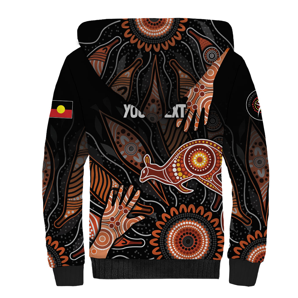 NAIDOC Week 2024 Personalised Sherpa Hoodie Aboriginal Hand Stencils