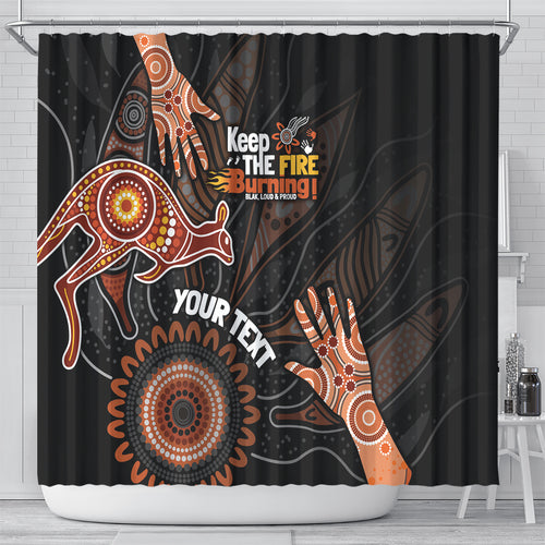 NAIDOC Week 2024 Personalised Shower Curtain Aboriginal Hand Stencils
