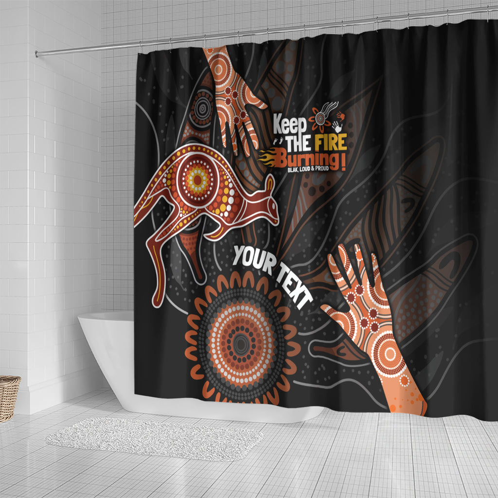 NAIDOC Week 2024 Personalised Shower Curtain Aboriginal Hand Stencils