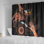 NAIDOC Week 2024 Personalised Shower Curtain Aboriginal Hand Stencils