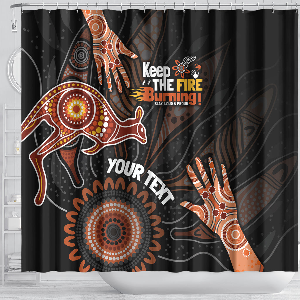 NAIDOC Week 2024 Personalised Shower Curtain Aboriginal Hand Stencils