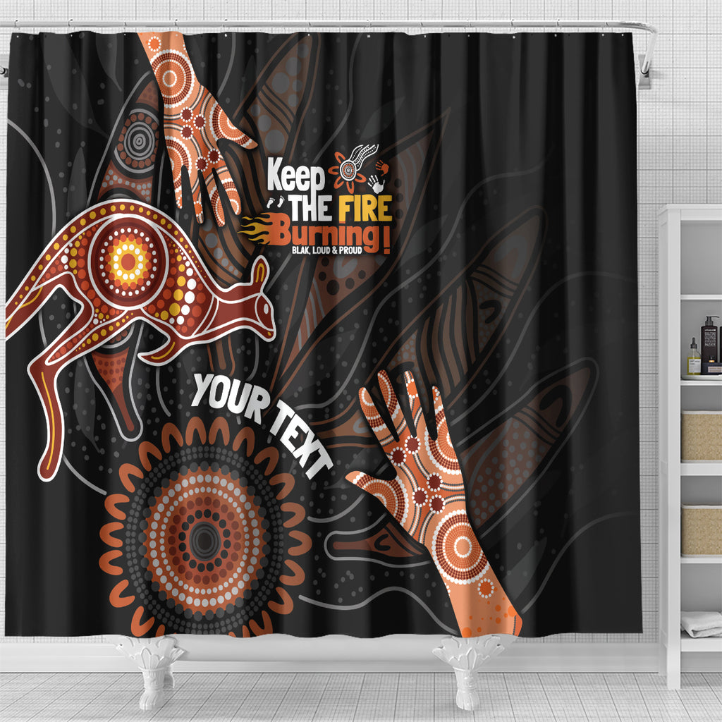 NAIDOC Week 2024 Personalised Shower Curtain Aboriginal Hand Stencils