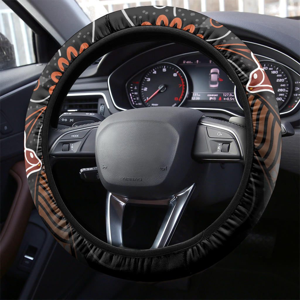 NAIDOC Week 2024 Personalised Steering Wheel Cover Aboriginal Hand Stencils