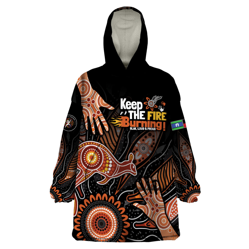NAIDOC Week 2024 Personalised Wearable Blanket Hoodie Aboriginal Hand Stencils
