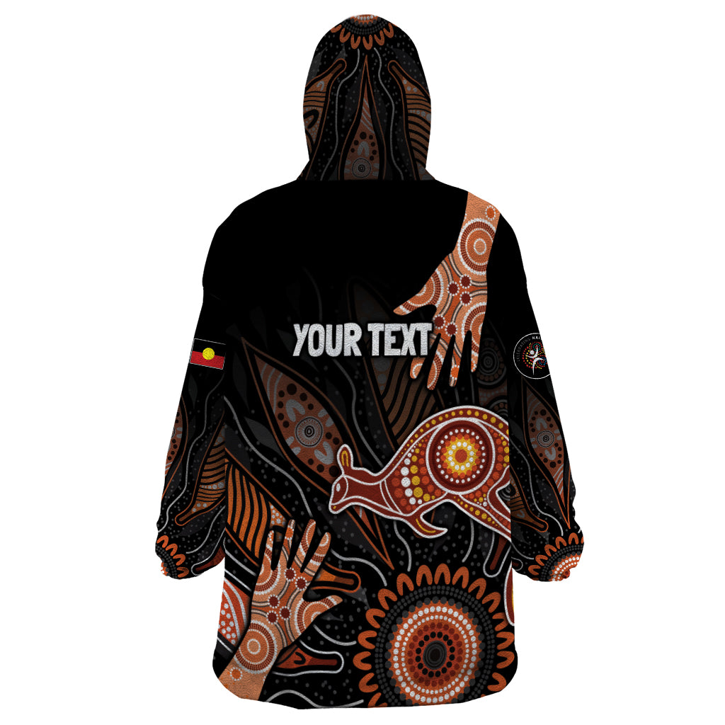 NAIDOC Week 2024 Personalised Wearable Blanket Hoodie Aboriginal Hand Stencils