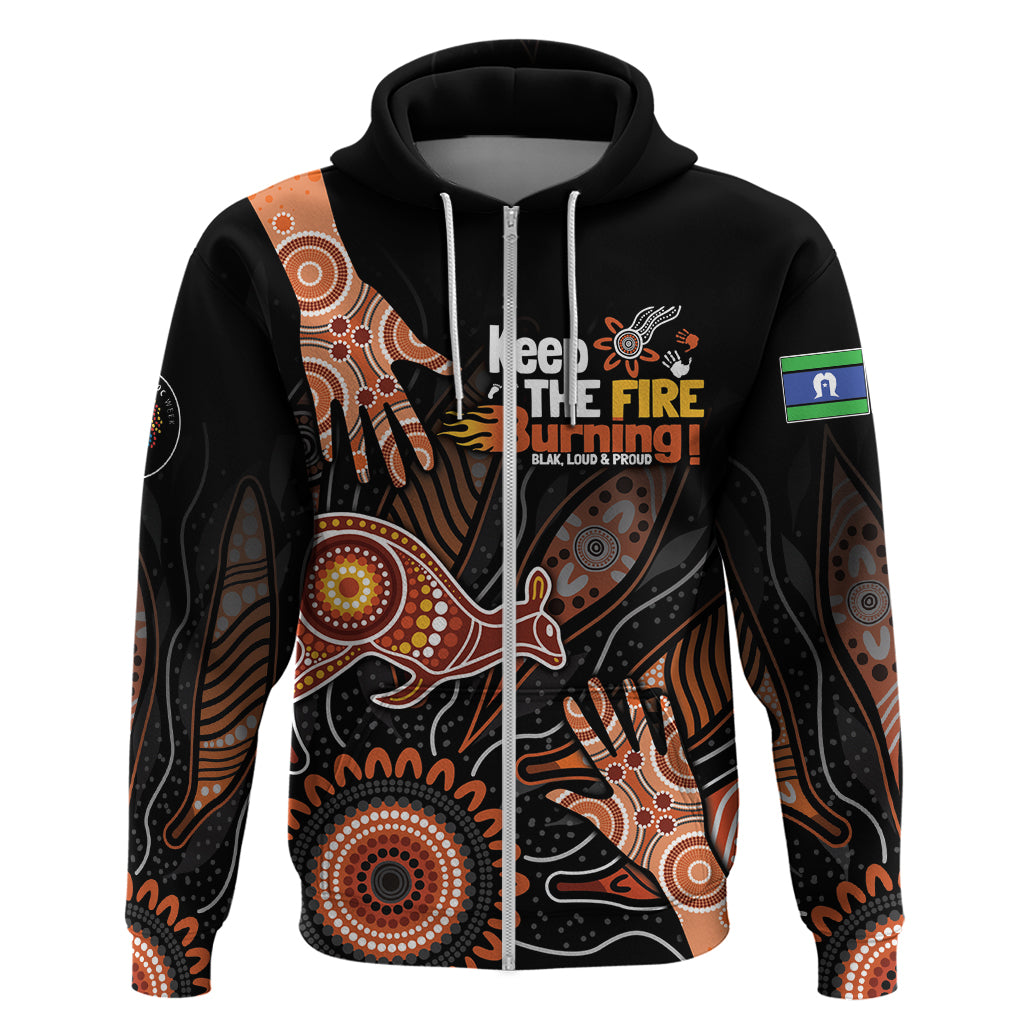 NAIDOC Week 2024 Personalised Zip Hoodie Aboriginal Hand Stencils