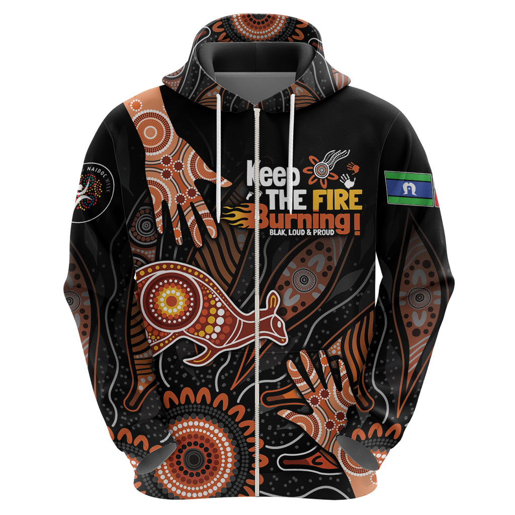 NAIDOC Week 2024 Personalised Zip Hoodie Aboriginal Hand Stencils