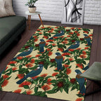 New Zealand Christmas Area Rug Romantic Tui Birds on Pohutukawa - Ivory - Aussie Hoodie