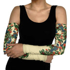 New Zealand Christmas Arm Sleeves Romantic Tui Birds on Pohutukawa - Ivory - Aussie Hoodie