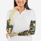 New Zealand Christmas Arm Sleeves Romantic Tui Birds on Pohutukawa - Ivory - Aussie Hoodie