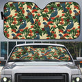 New Zealand Christmas Auto Sun Shade Romantic Tui Birds on Pohutukawa - Ivory - Aussie Hoodie