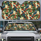 New Zealand Christmas Auto Sun Shade Romantic Tui Birds on Pohutukawa - Ivory - Aussie Hoodie