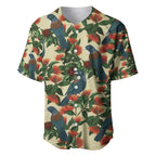 New Zealand Christmas Baseball Jersey Romantic Tui Birds on Pohutukawa - Ivory - Aussie Hoodie