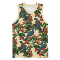 New Zealand Christmas Basketball Jersey Romantic Tui Birds on Pohutukawa - Ivory - Aussie Hoodie
